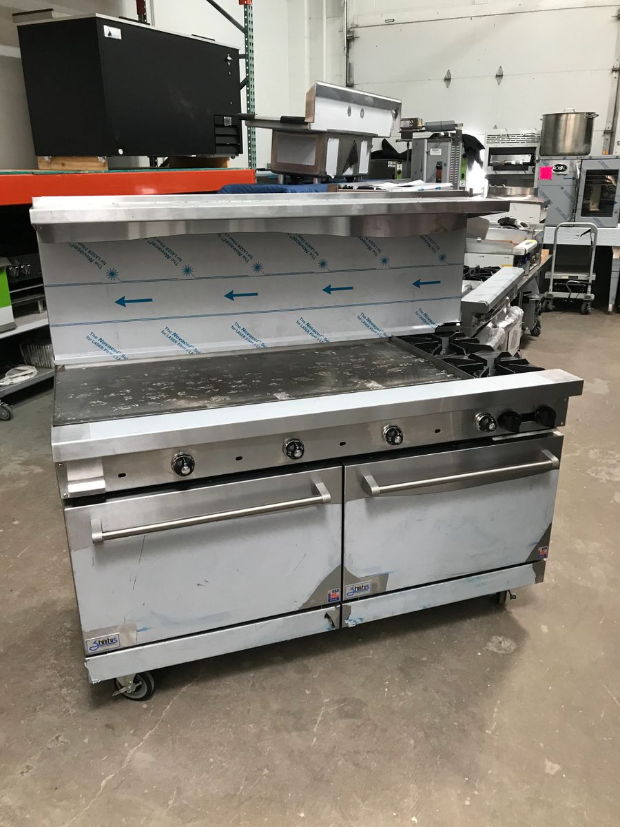 60 Inch Gas Range With 48 Inch Griddle and 2 Burners Made in U.S.A.
